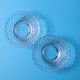 Set of 2 Vintage Bubble Glass Dessert Bowls Kim / Indonesia