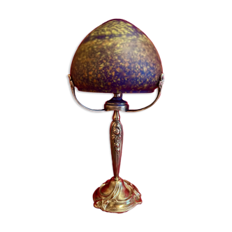 Art Deco lamp, "Tief" lampshade, 1920s
