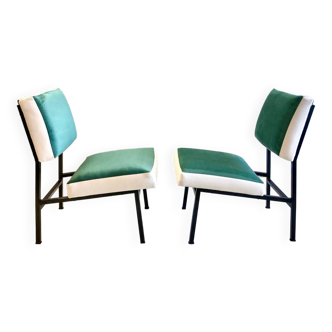 Pair of vintage fireside chairs