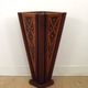 French antique oak tin-lined hand-carved umbrella stand with flower decoration.
