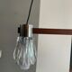 Art Deco glass and teak suspension