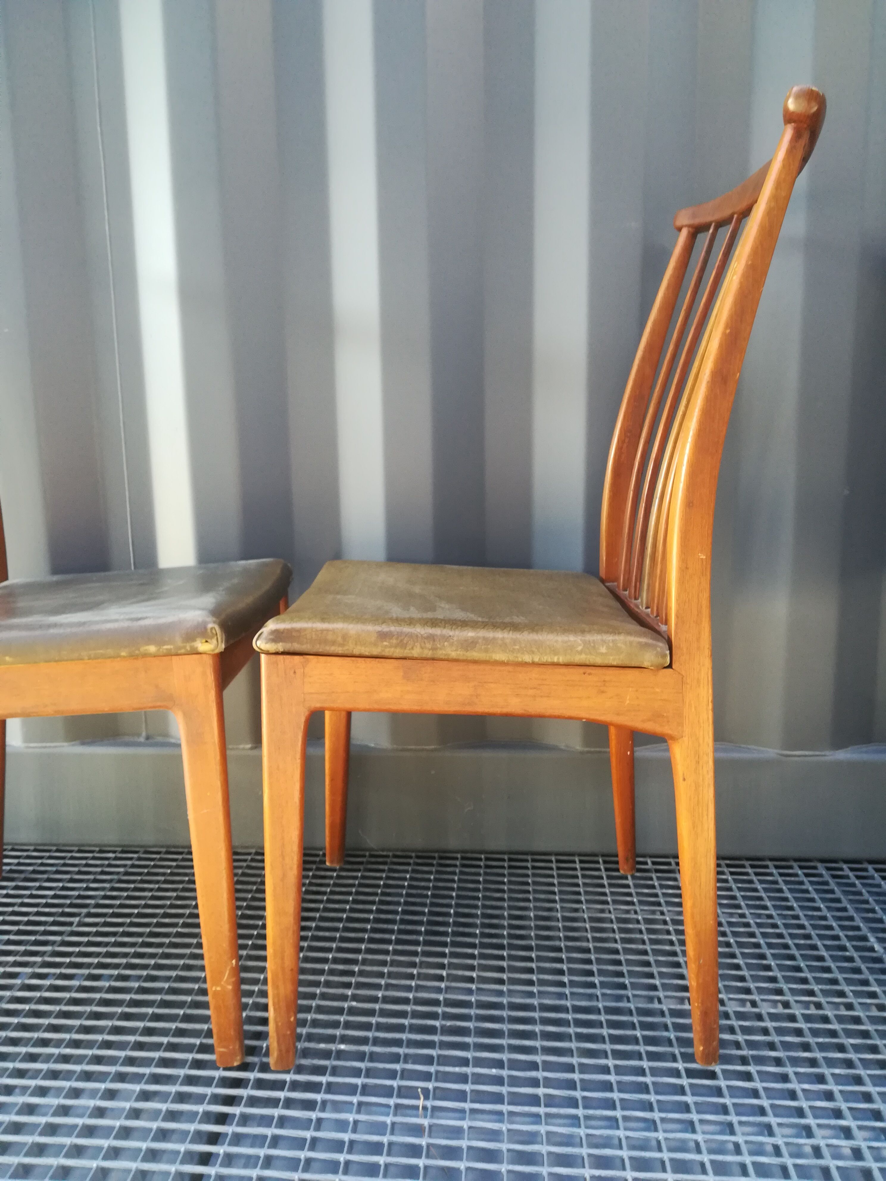 4 Scandinavian teak chairs