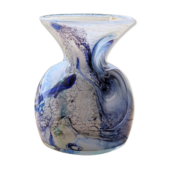 Mick And Bob Le Bleis Vase in Blown Glass, Moor-Old
