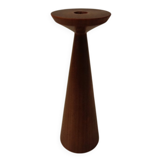 Large teak candleholder from Anri Form, Italy, 1960s.