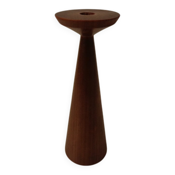 Large teak candleholder from Anri Form, Italy, 1960s.