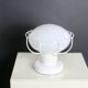80s lamp, white lacquered metal and glass globe