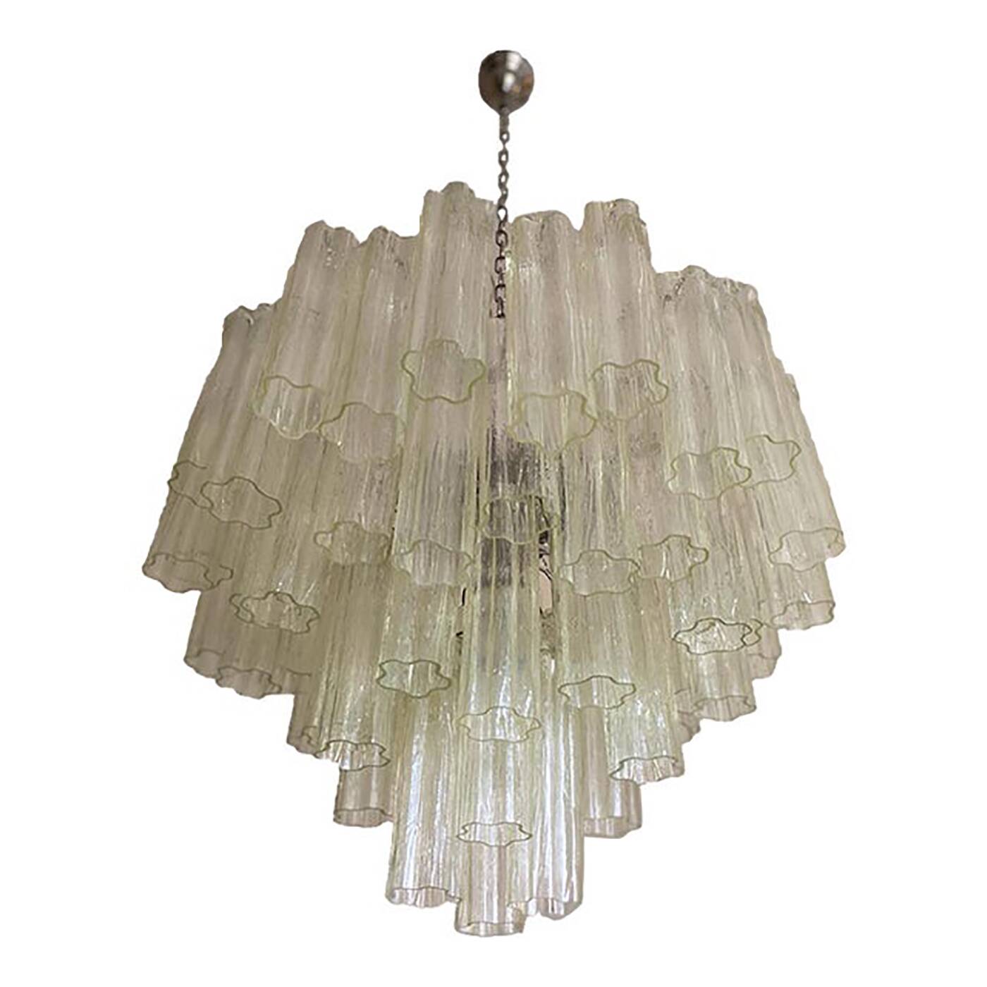 Contemporary Champagne “Tronchi” Murano Glass Chandelier