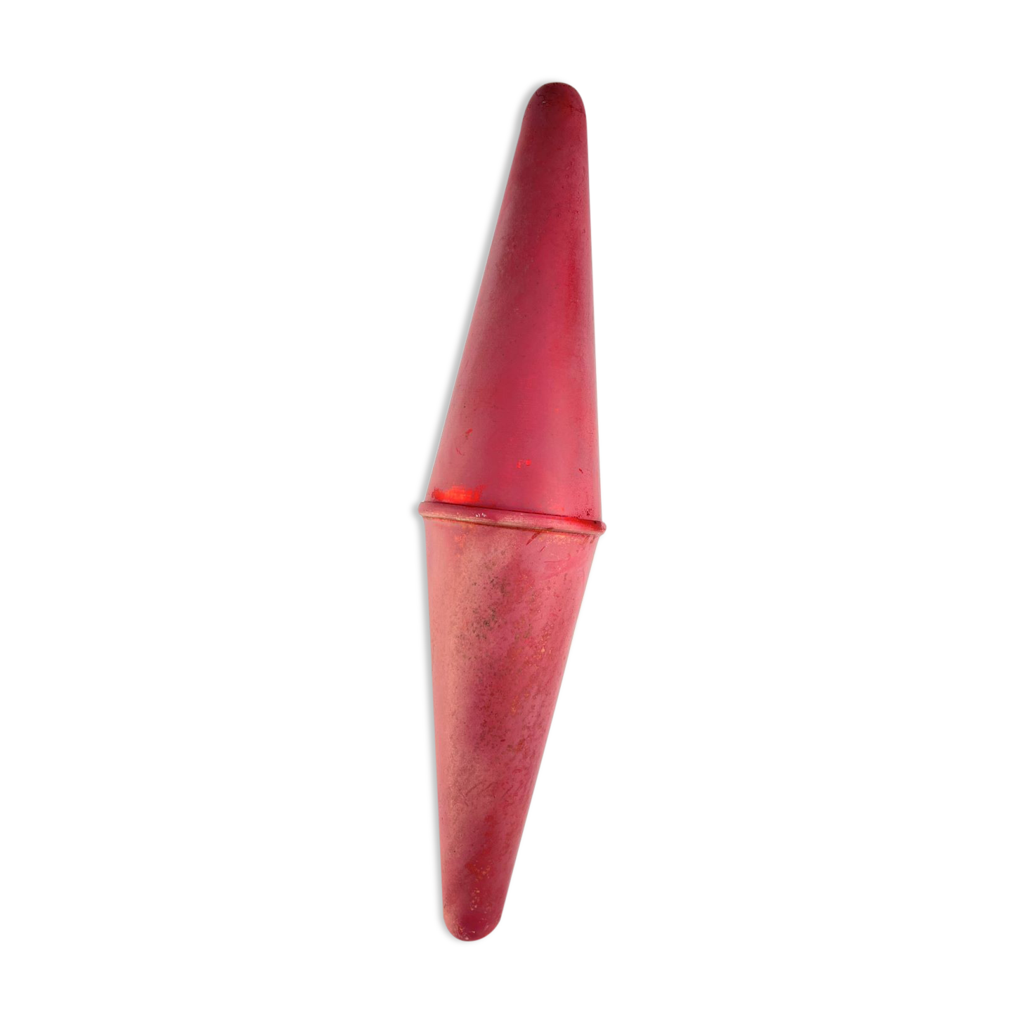 Carotte tabac rouge enseigne 1960 buraliste debit tabac aluminium anonise rouge