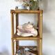 Vintage rattan shelf, bedside or end of sofa