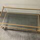 Vintage lucite and brass coffee table from the 70s