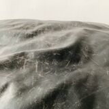 Danish Oak and Leather Lounge Chair with Ottoman