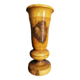 Vintage turned olive wood bowl