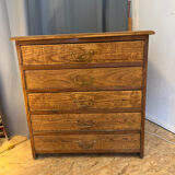 Oak chest of drawers