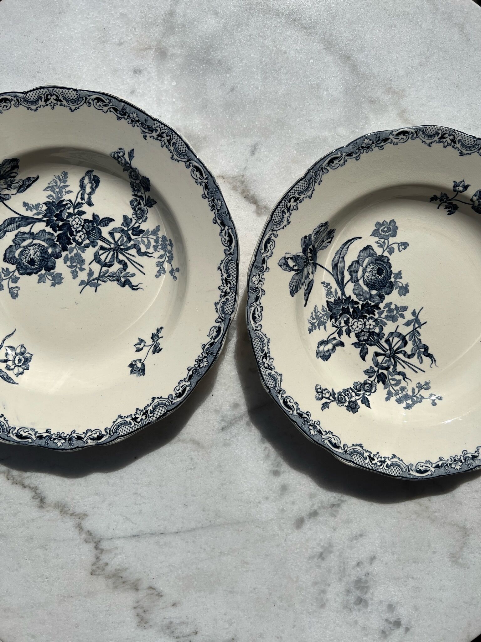 2 hollow plates Sarreguemines