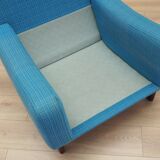 Fauteuil bleu, design danois, années 1960, production : Danemark