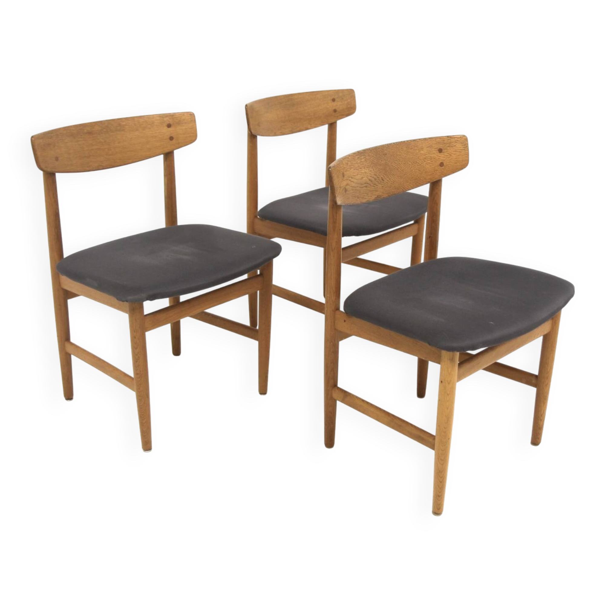 Set de 3 chaises scandinave "Öresund", Børge Mogensen, Suède, 1960