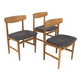 Set of 3 Scandinavian "Öresund" chairs, Børge Mogensen, Sweden, 1960