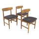 Set de 3 chaises scandinave "Öresund", Børge Mogensen, Suède, 1960