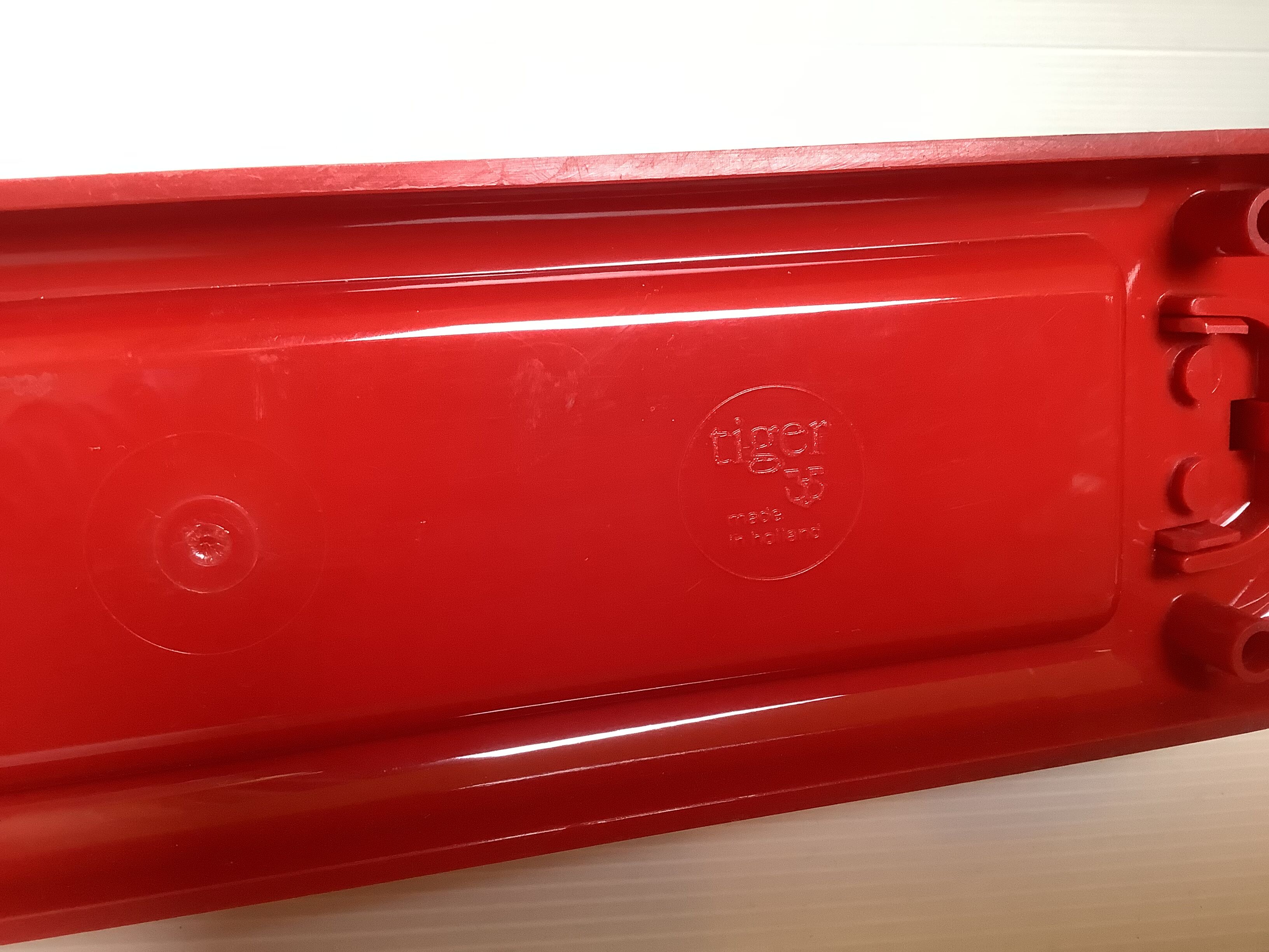 Tiger red plastic table mirror made in holland