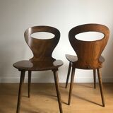 Pair of bistro chairs "rustic" model of baumann called "ant"