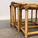 Nest of bamboo and glass tables in mid-century style, 1960s, set of 3.