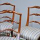 Set of 6 vintage chairs in Chippendale Revival style.