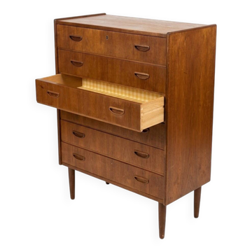 Commode haute en teck danoise des années 50