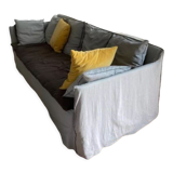 4-seater sofa blue grey stitching ghost 12 - gervasoni