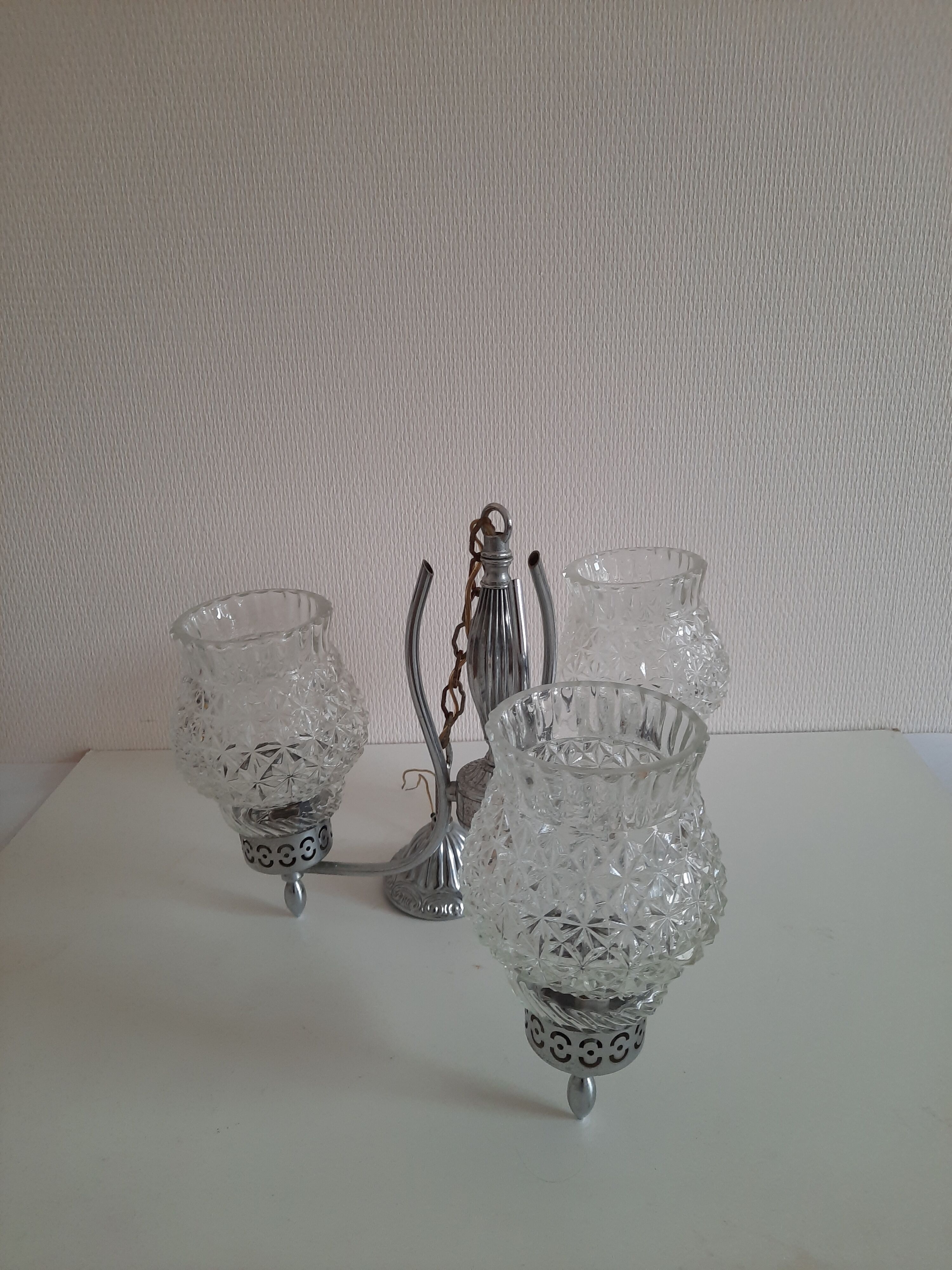 Vintage chandelier with 3 burners 50 years