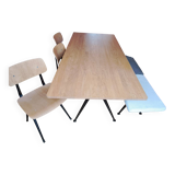 Hay - Pyramid table and bench + 3 Result chairs