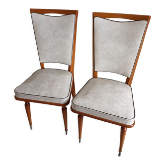 Paire de chaises Monobloc années 50