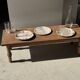 Petrified wood vide poche, circular dish or plate in light beige D25.