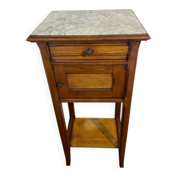 Provincial oak furniture, marble top, ceramic interior.