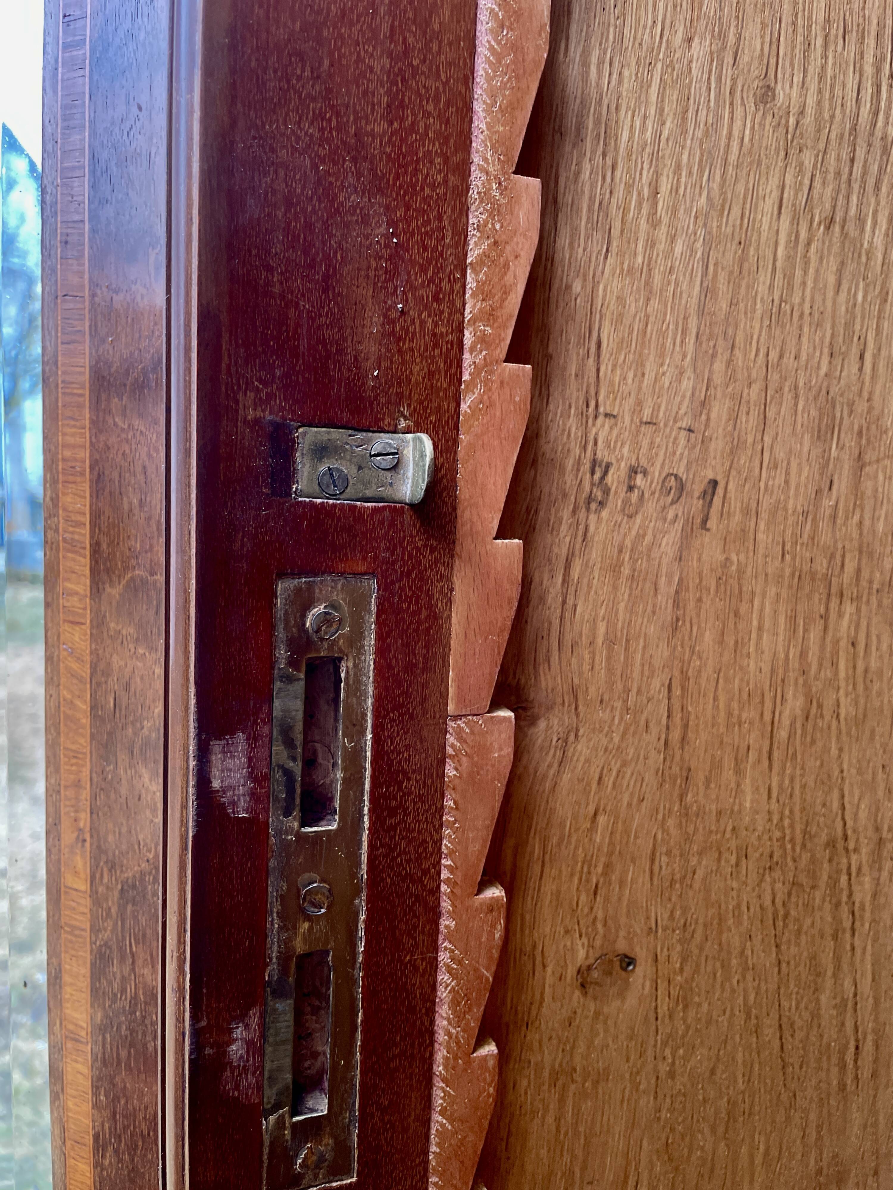 Louis XVI wardrobe, bronze oak and marquetry