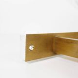 Appliquz mural en laiton vintage et en verre soufflé à la bouche.