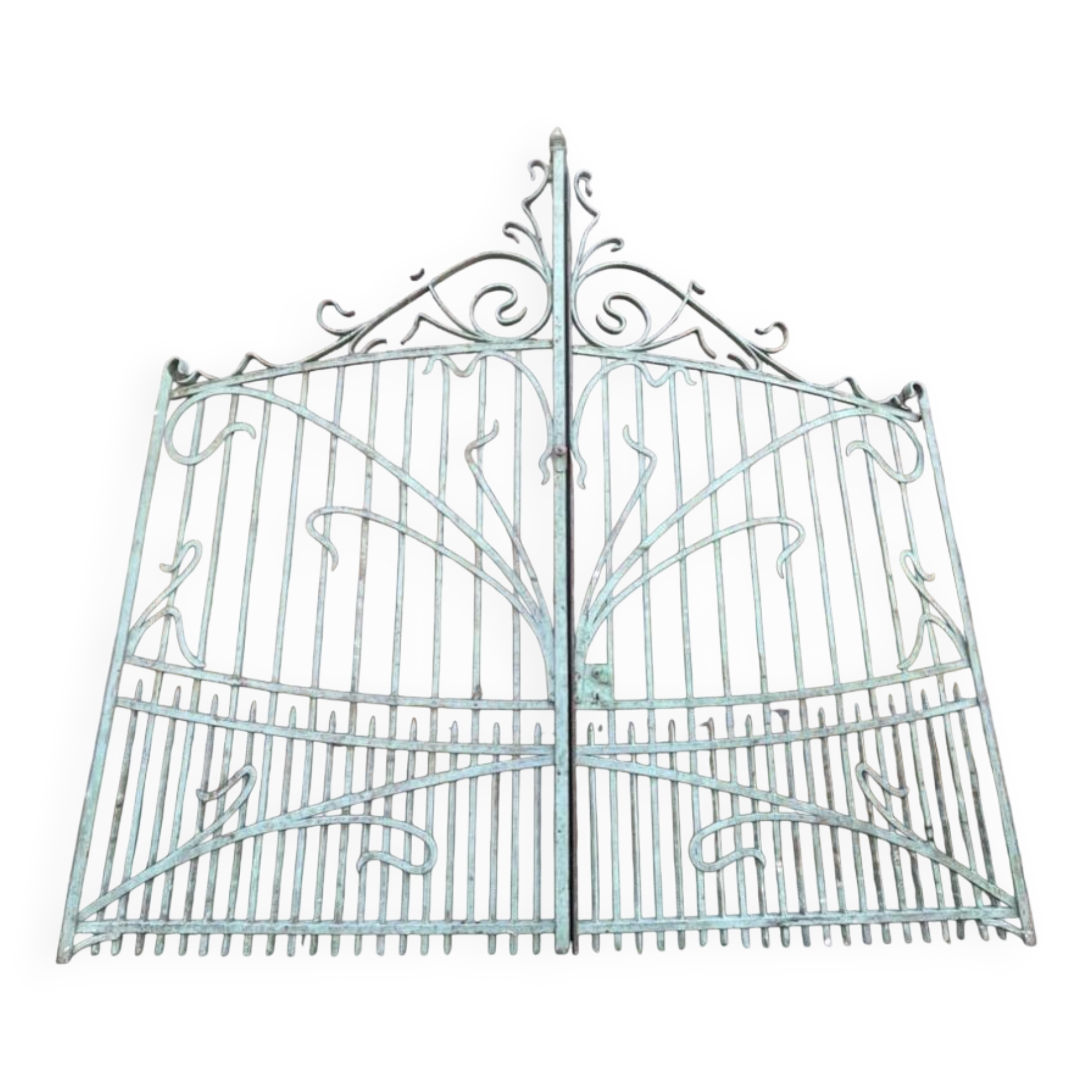 Portail fer forgé XIXe art nouveau deco
