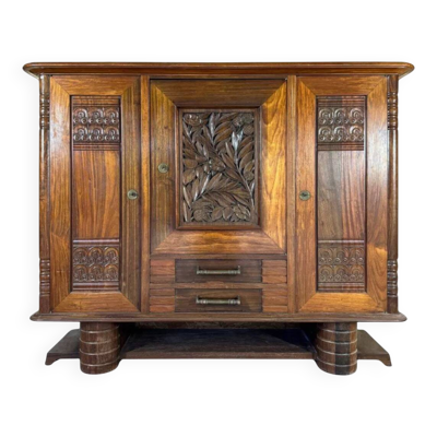 Buffet haut Art Déco en noyer - Époque 1930