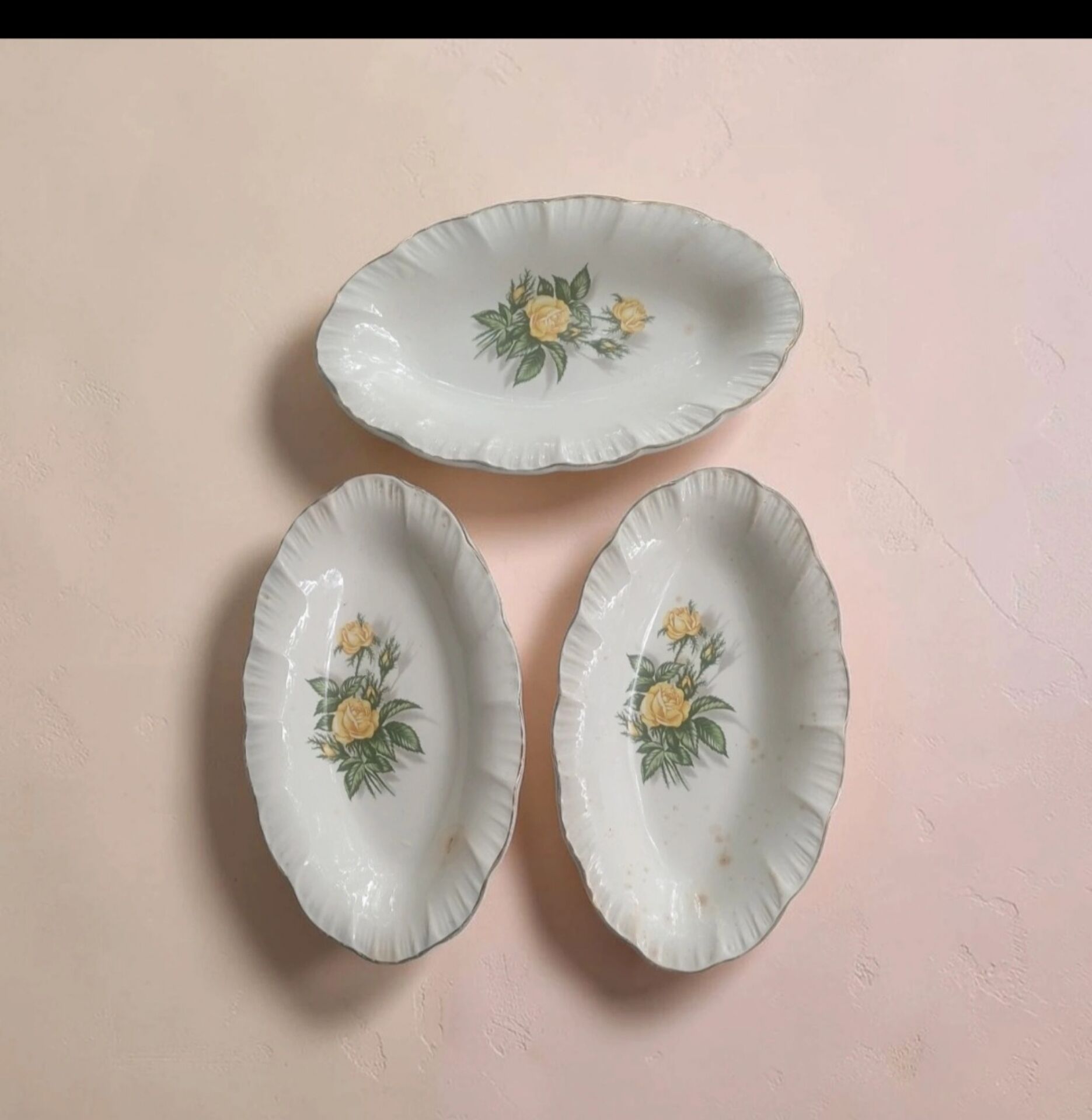 Set of 3 ceramic dishes Sarreguemines