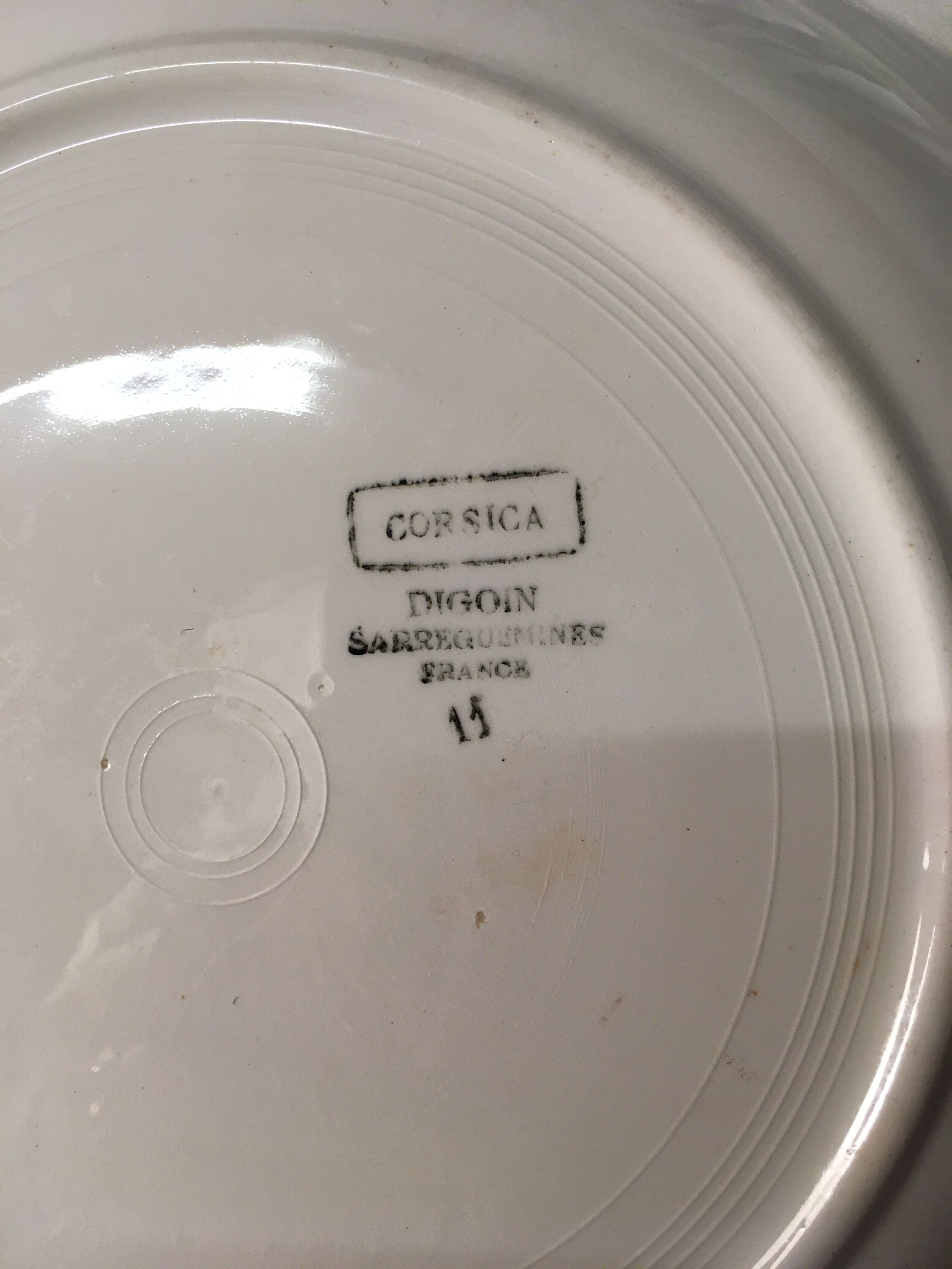 Hollow dish earthenware Sarreguemines Digoin model Corsica