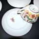 Sarreguemines coffee set 6 cups + 2 earthenware coffee pots with Chinese bamboo decor