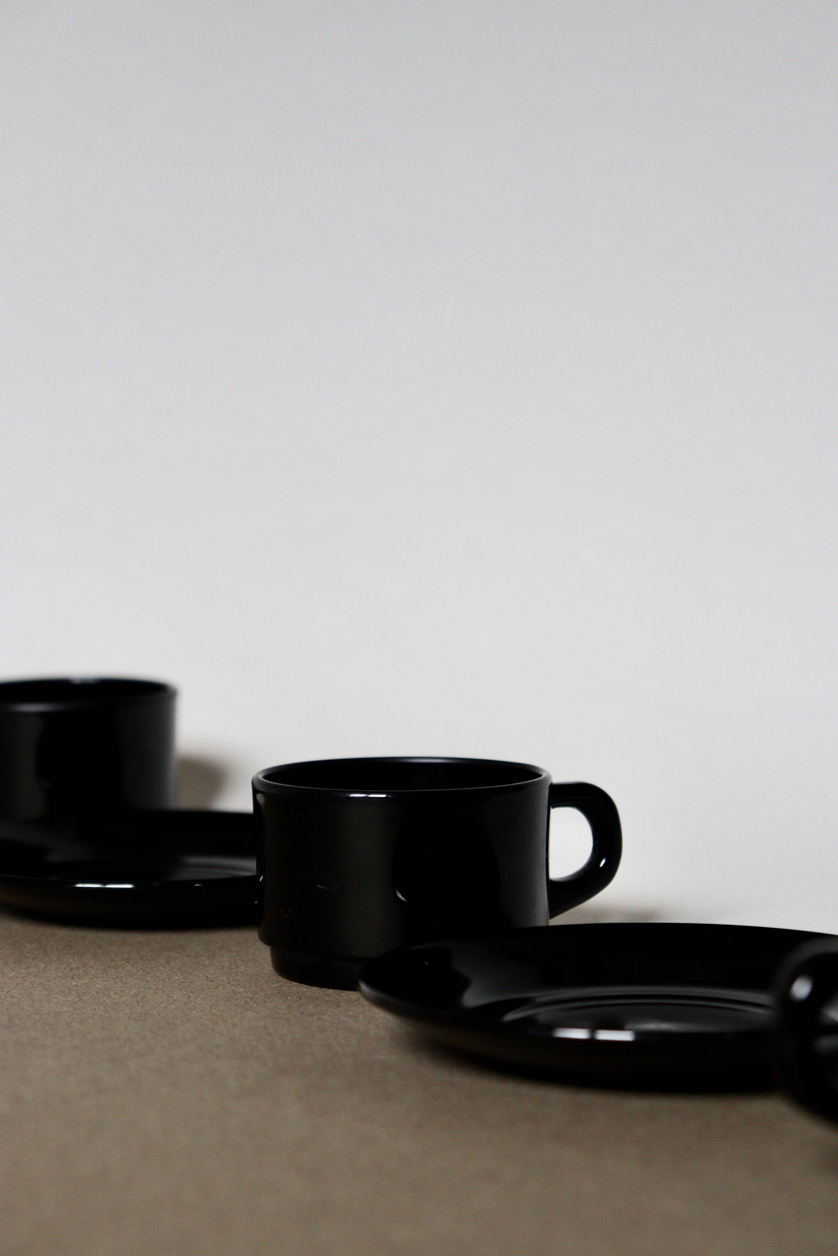 Batch of black cups