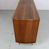 William watting wallnut & brass sideboard for fristho, 1955, denmark