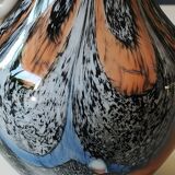 Murano Art Glass Carafe Vase/Carlo Moretti, Speckled Swirls