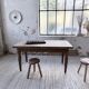 Solid oak farmhouse table with integrated extensions 1950