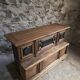 Pharmacy counter in antique oak / kitchen island, circa 1870–1900