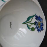 6 cups and sub-cups NBD Limoges illuminated by hand, floral patterns