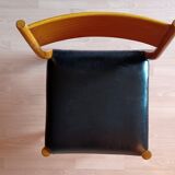 Italian Gessef chairs in light teak, Scandinavian design 1960.