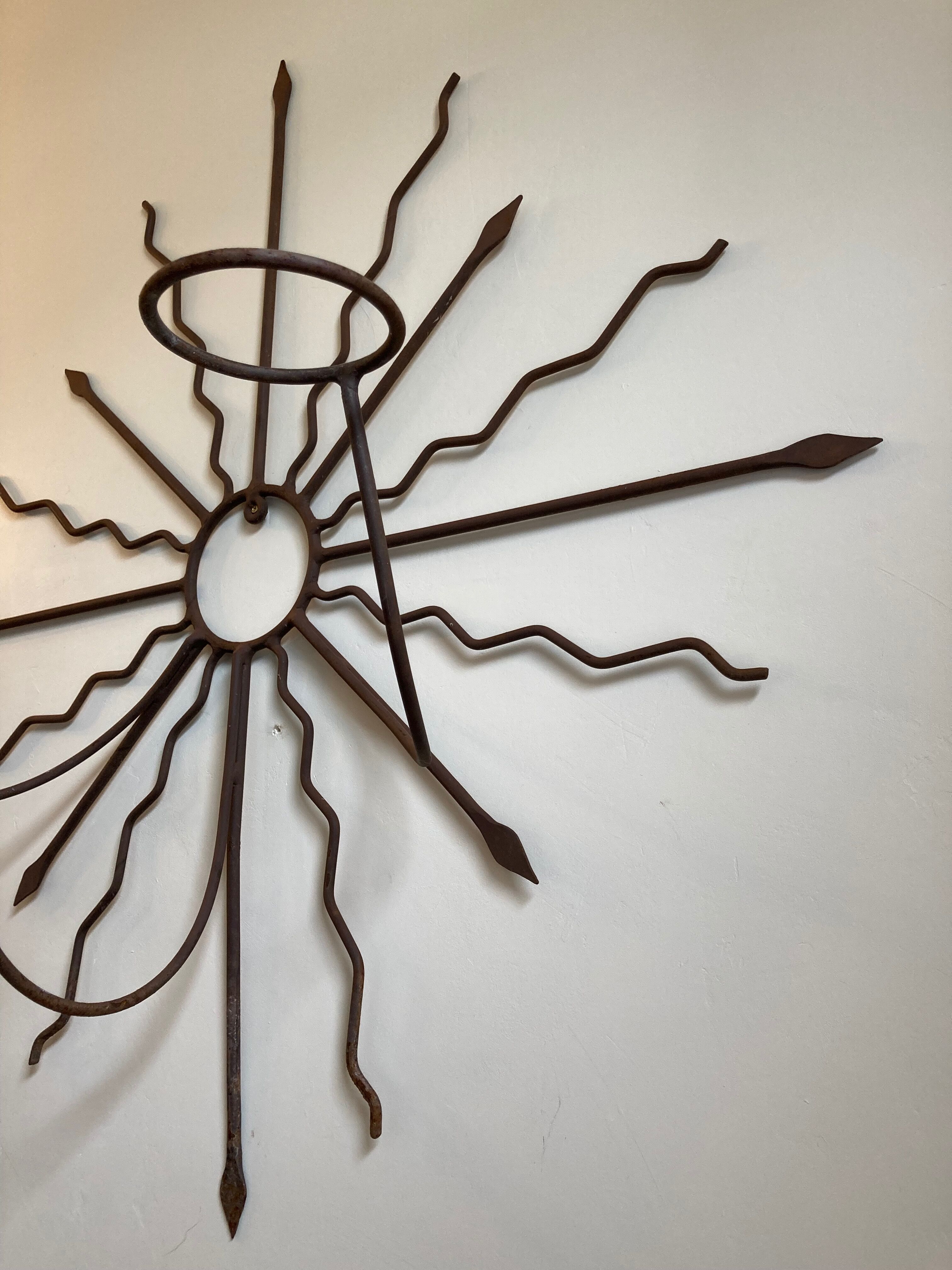 Wrought iron wall plant door