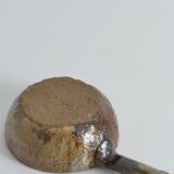 Textured Stoneware Bowl with Sculptural Handle, Handmade Studio Ceramic