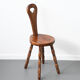 Chaise brutaliste en bois